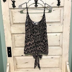 Kirra Black and Tan rayon tank  Size M